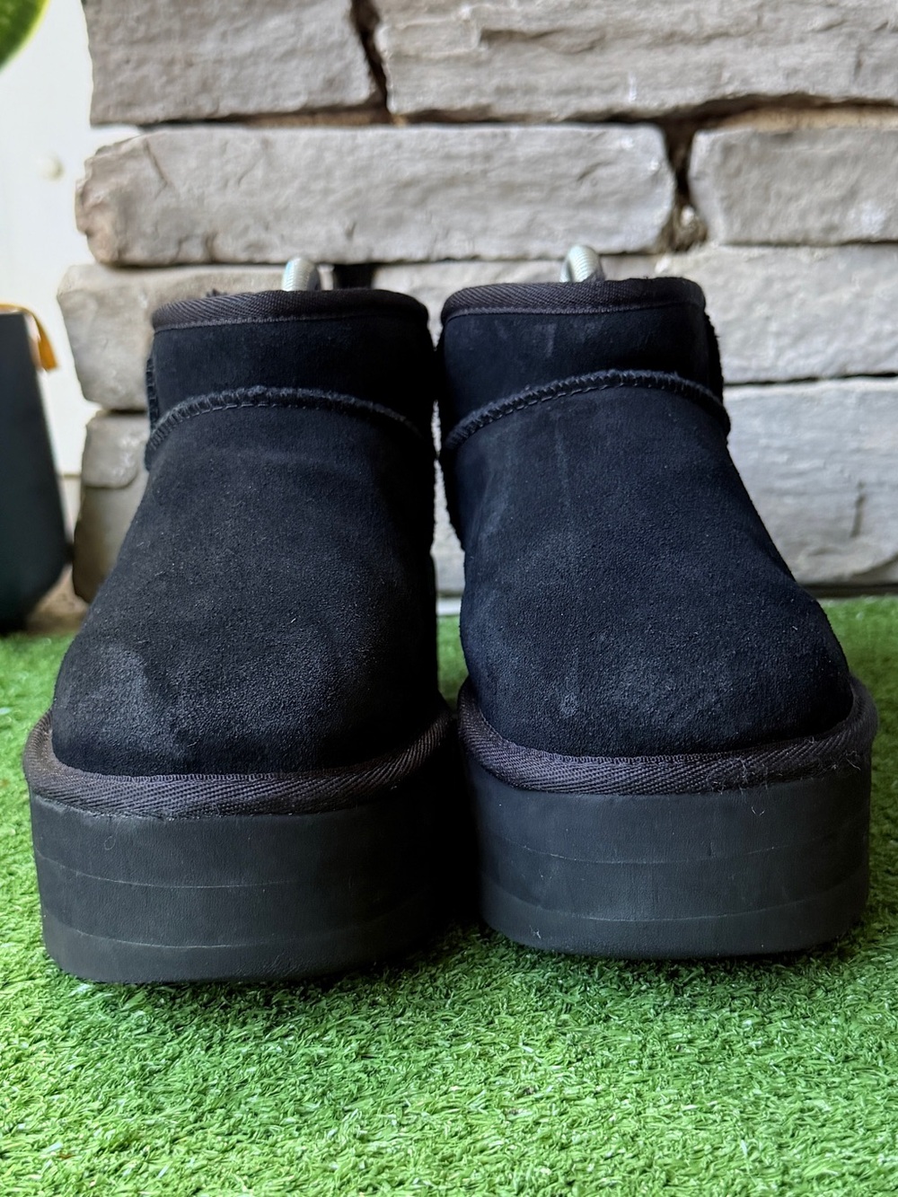 UGG Classic Ultra Mini Platform Black Suede Women’s Boots - Picture 5 of 11